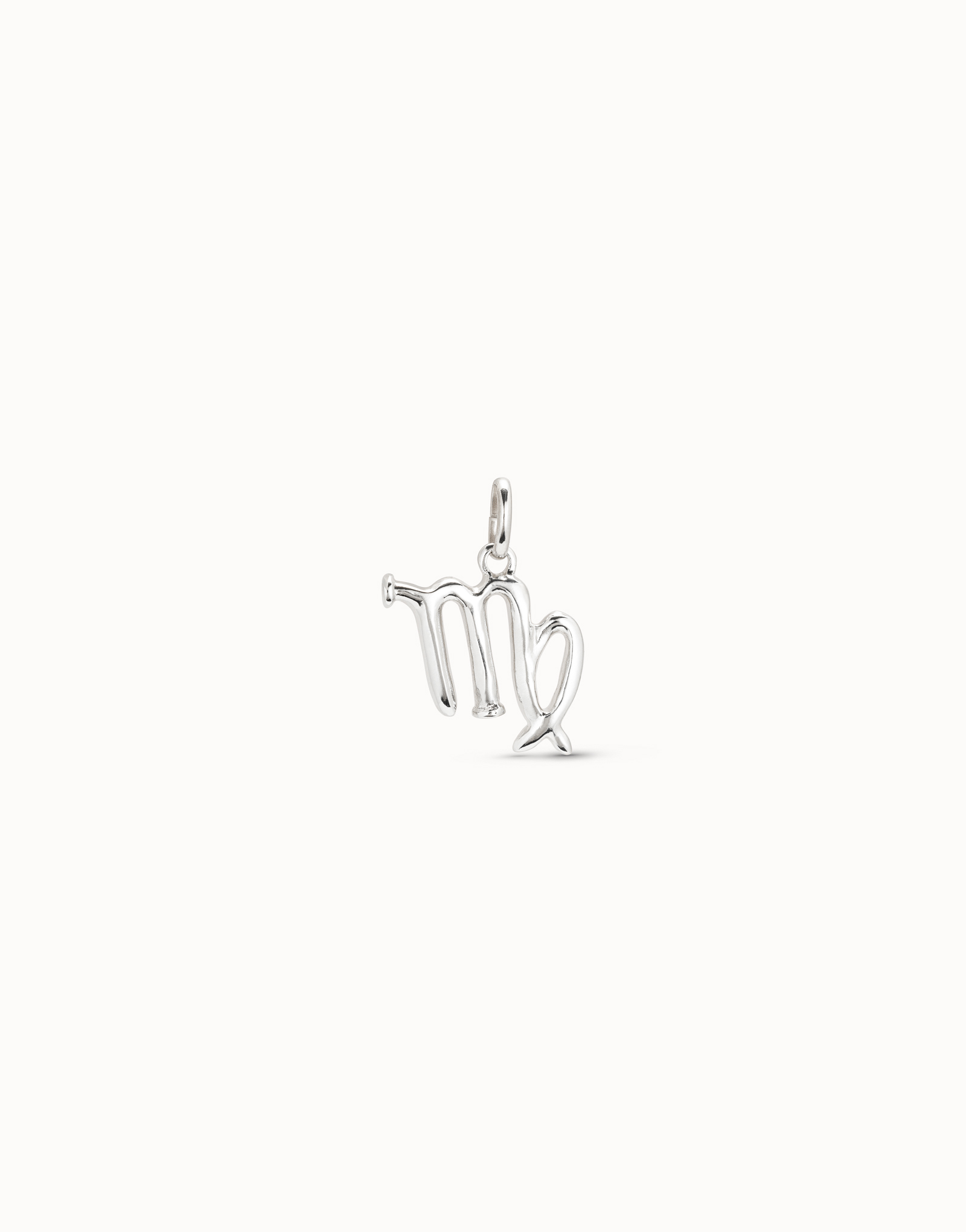 Sterling silver-plated Virgo shaped charm, Silver, large image number null