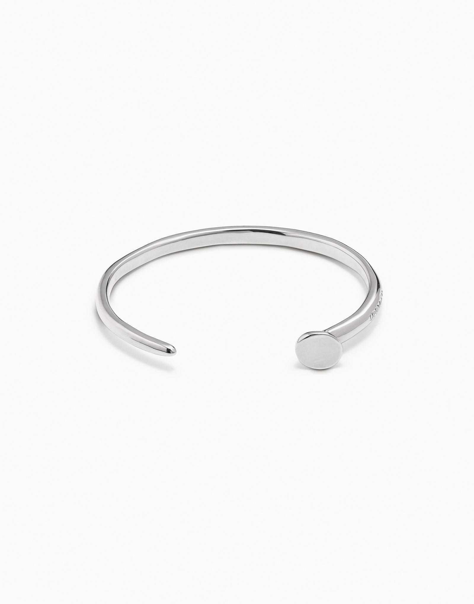 Sterling silver-plated nail shaped bracelet, Silver, large image number null