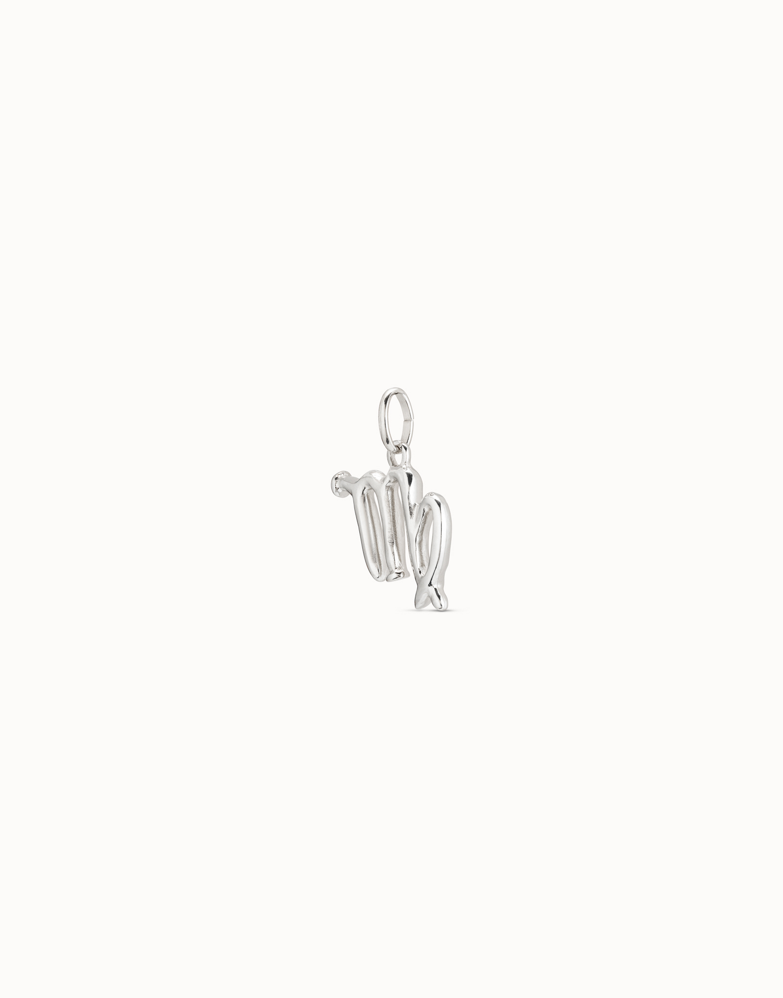 Sterling silver-plated Virgo shaped charm, Silver, large image number null